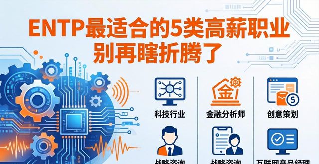 ENTP最适合的5类高薪职业 别再瞎折腾了