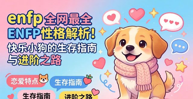 enfp 全网最全ENFP性格解析！快乐小狗的生存指南与进阶之路